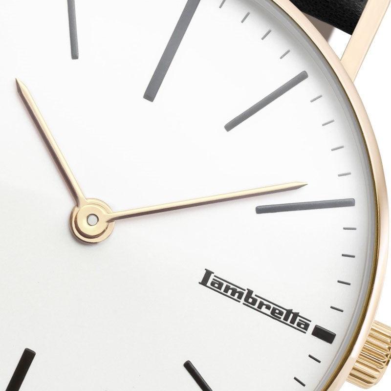 Cesare 42 Gold White Black - begränsad upplaga - Lambretta Watches - Lambrettawatches
