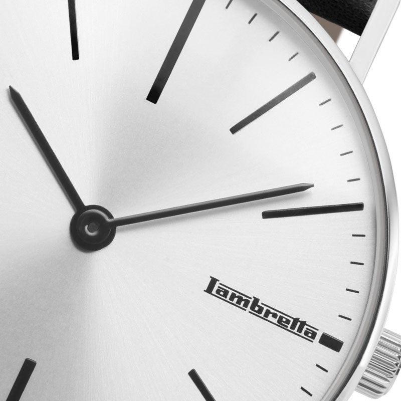 Cesare 42 Silver Black - begränsad upplaga - Lambretta Watches - Lambrettawatches