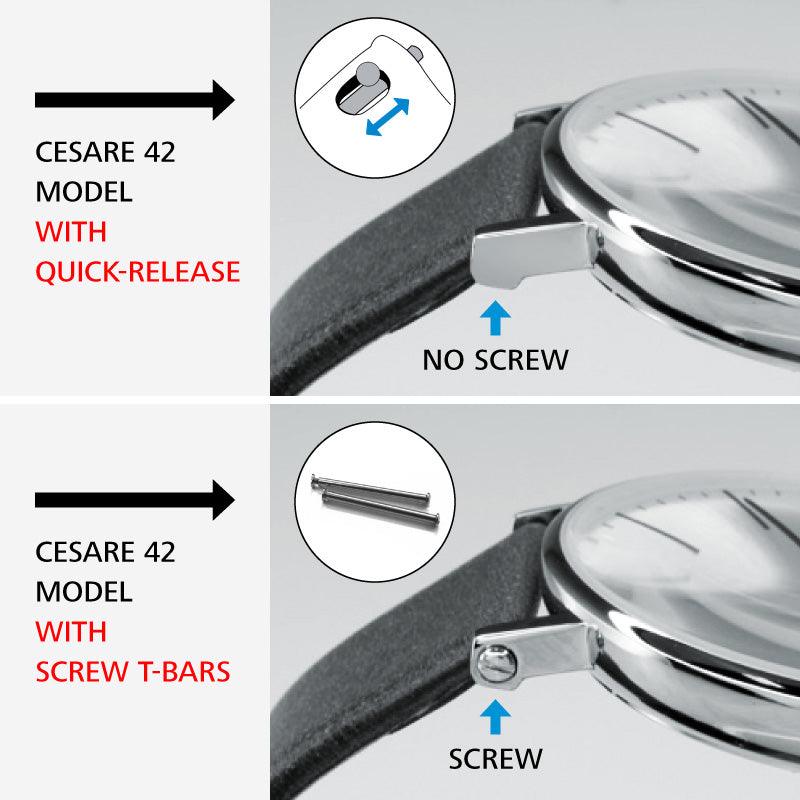 Rem läder Cesare Cognac Gold (22mm) - QR - Lambretta Watches - Lambrettawatches