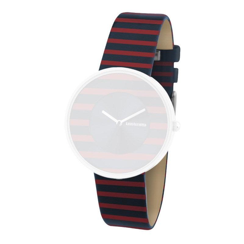 Rem läder Cielo Stripes Red (18mm) - Lambretta Watches - Lambrettawatches